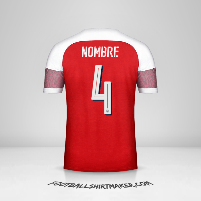 Jersey Arsenal Cup 2018/19 -  nombre - 4