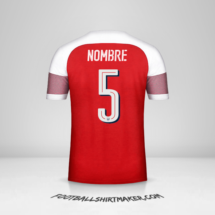 Jersey Arsenal Cup 2018/19 -  nombre - 5