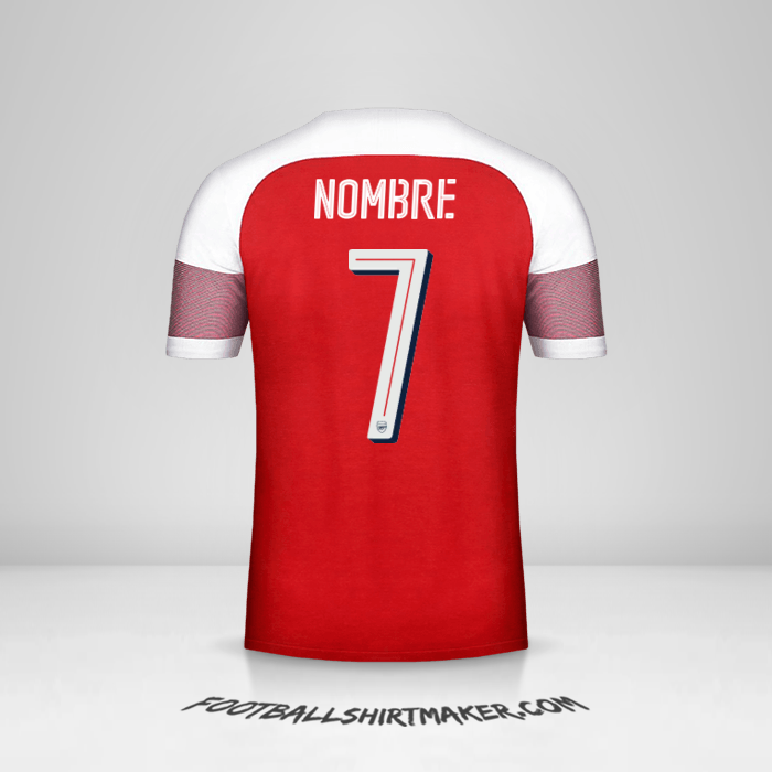 Camiseta Arsenal Cup 2018/19 -  nombre - 7