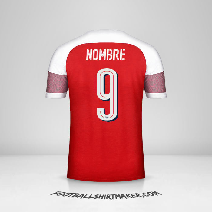 Camiseta Arsenal Cup 2018/19 -  nombre - 9
