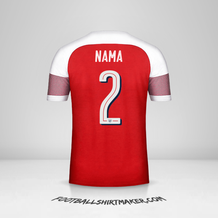 Jersey Arsenal Cup 2018/19 -  nama - 2