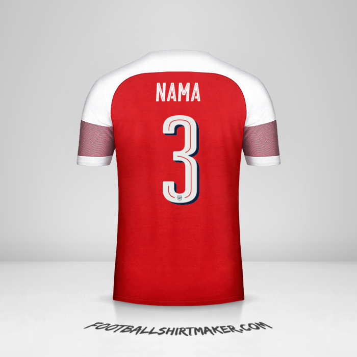 Jersey Arsenal Cup 2018/19 -  nama - 3
