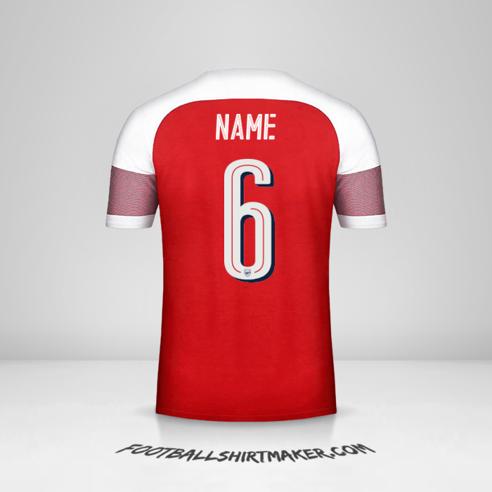 Jersey Arsenal Cup 2018/19 -  name - 6