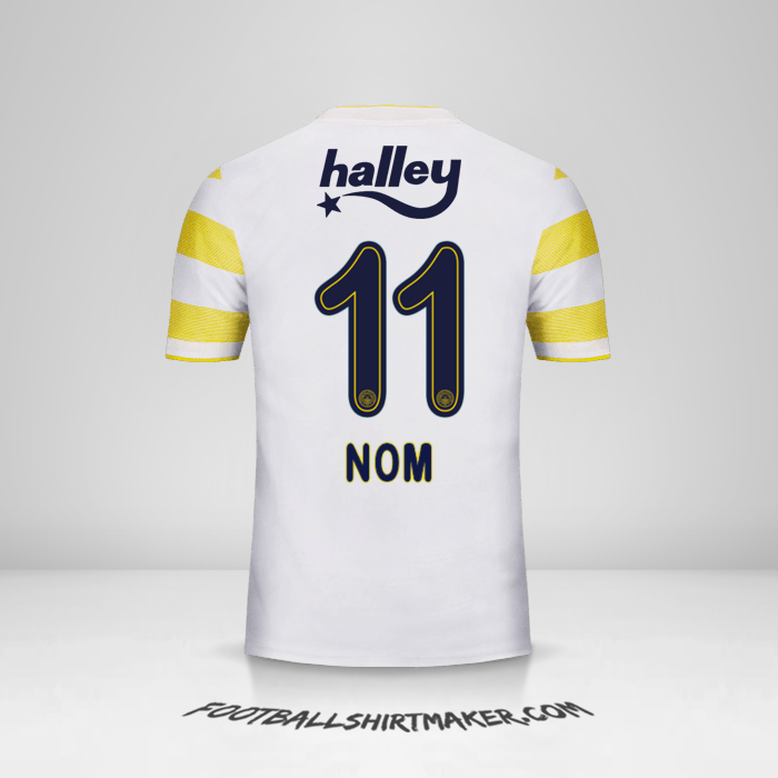 Maillot Fenerbahce SK 2018/19 Extérieur -  nom - 11