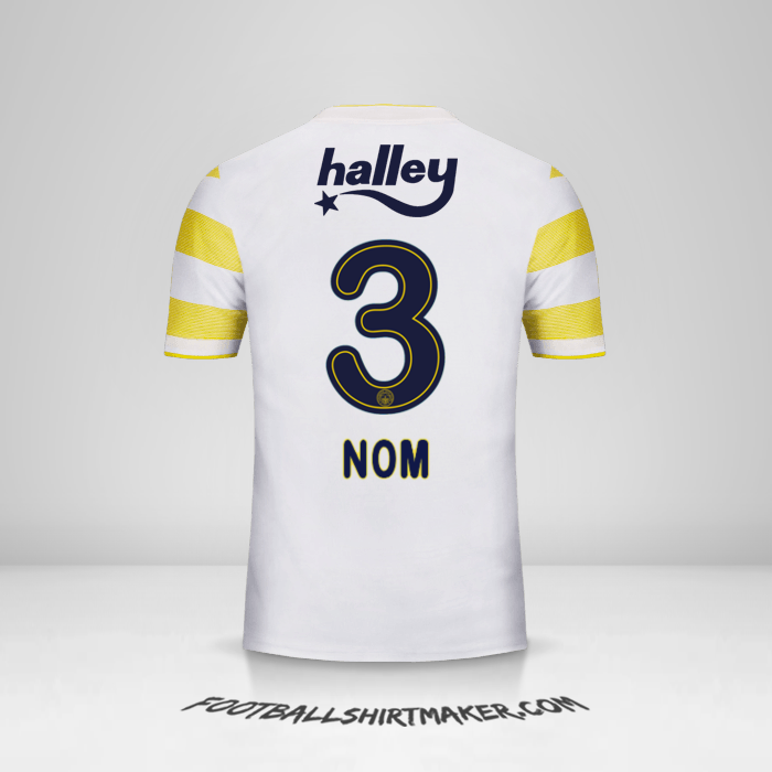 Maillot Fenerbahce SK 2018/19 Extérieur -  nom - 3