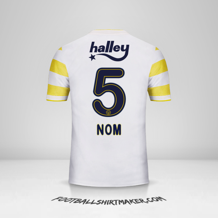 Maillot Fenerbahce SK 2018/19 Extérieur -  nom - 5
