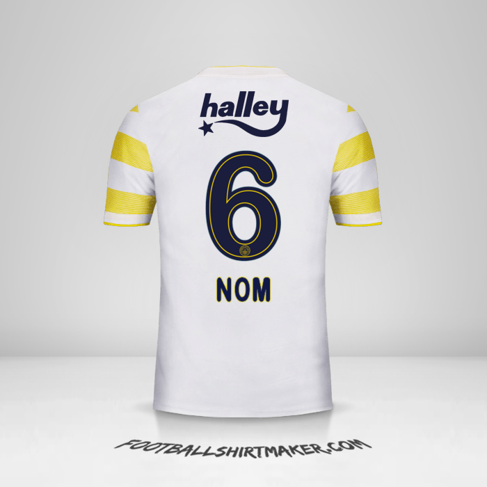 Maillot Fenerbahce SK 2018/19 Extérieur -  nom - 6