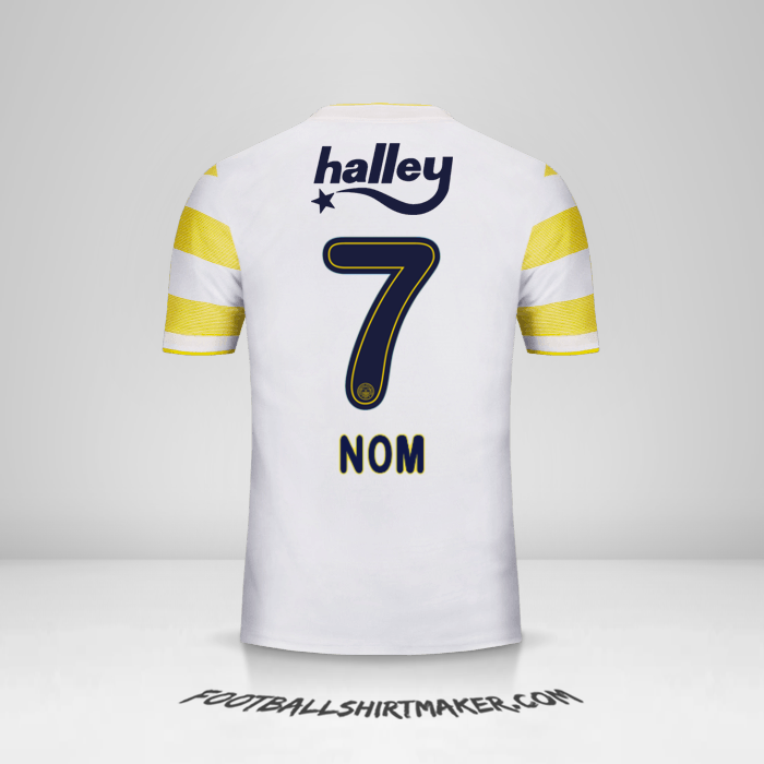 Maillot Fenerbahce SK 2018/19 Extérieur -  nom - 7