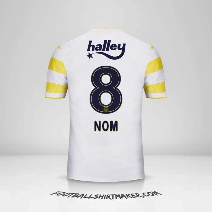 Maillot Fenerbahce SK 2018/19 Extérieur -  nom - 8