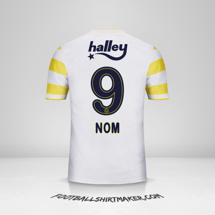 Maillot Fenerbahce SK 2018/19 Extérieur -  nom - 9