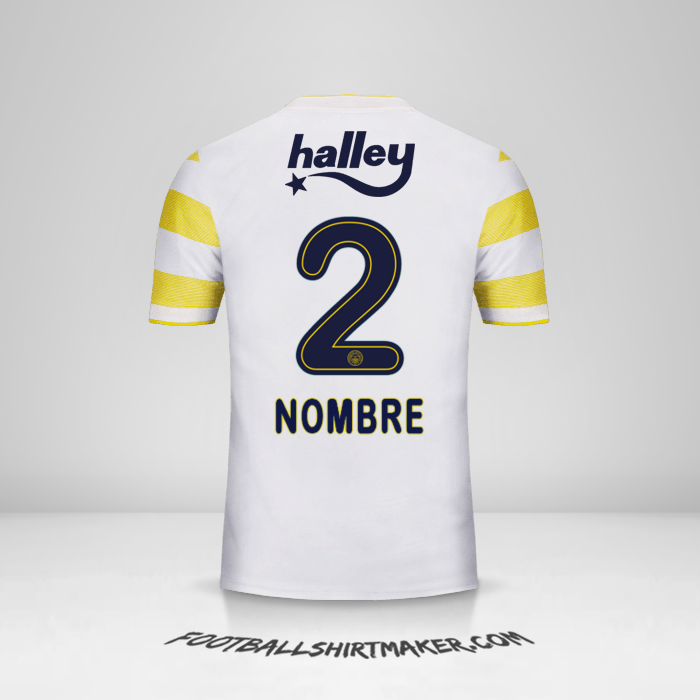 Camiseta Fenerbahce SK 2018/19 Visita -  nombre - 2