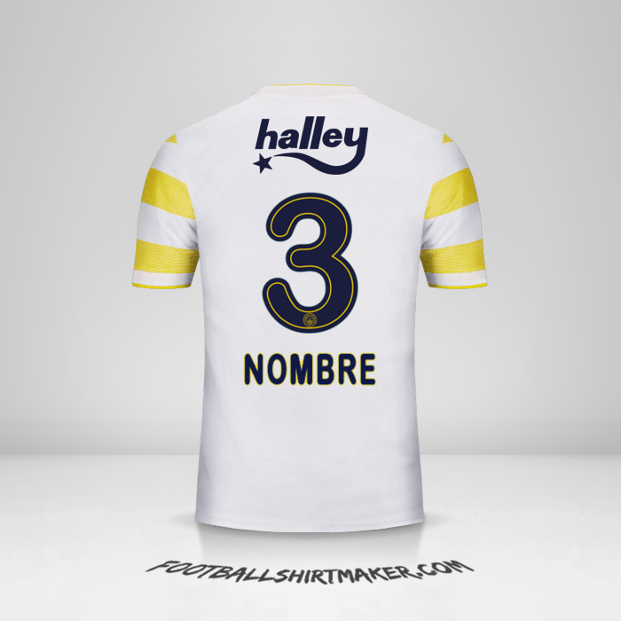 Camiseta Fenerbahce SK 2018/19 Visita -  nombre - 3