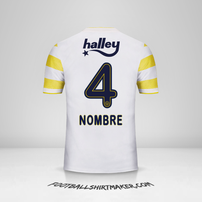 Camiseta Fenerbahce SK 2018/19 Visita -  nombre - 4