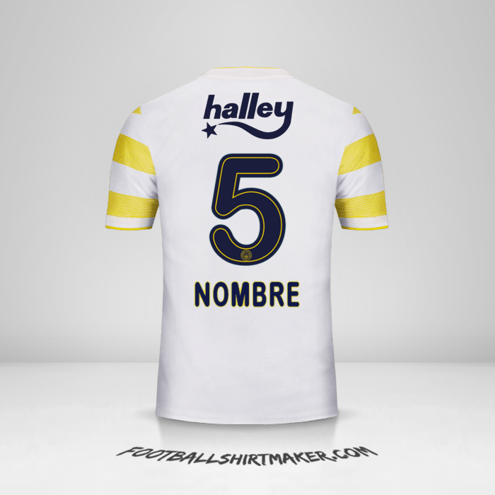 Camiseta Fenerbahce SK 2018/19 Visita -  nombre - 5