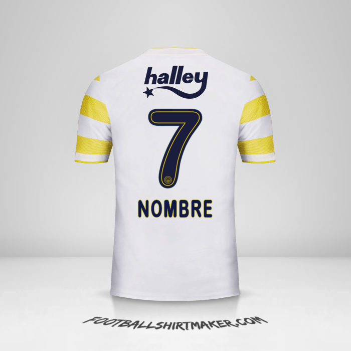 Jersey Fenerbahce SK 2018/19 Visita -  nombre - 7