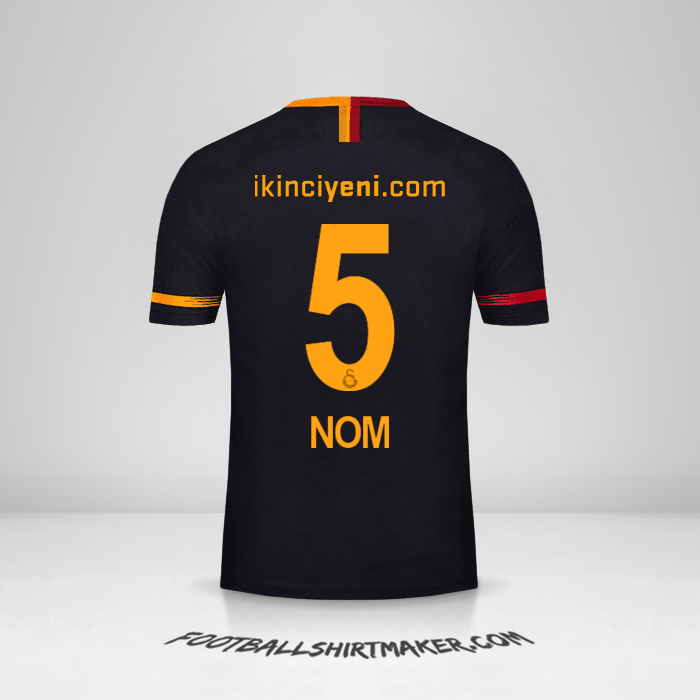 Maillot Galatasaray SK 2018/19 Extérieur -  nom - 5