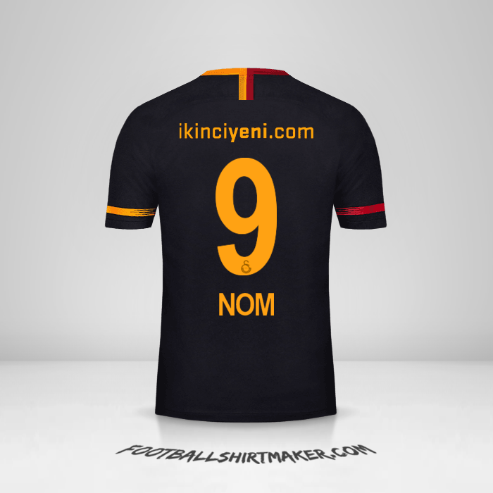 Maillot Galatasaray SK 2018/19 Extérieur -  nom - 9