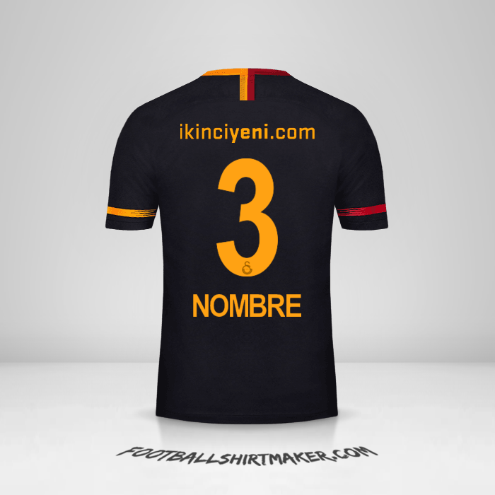Jersey Galatasaray SK 2018/19 Visita -  nombre - 3