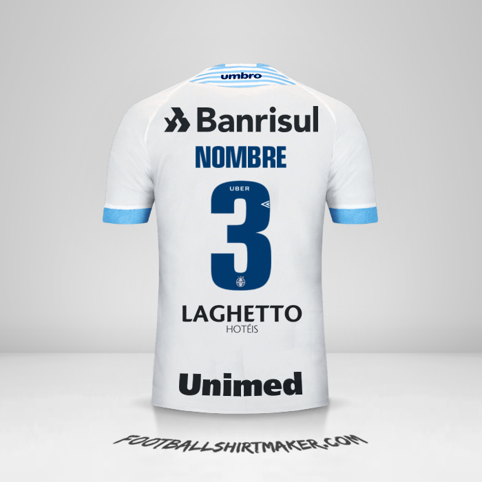 Jersey Gremio 2018 Visita -  nombre - 3
