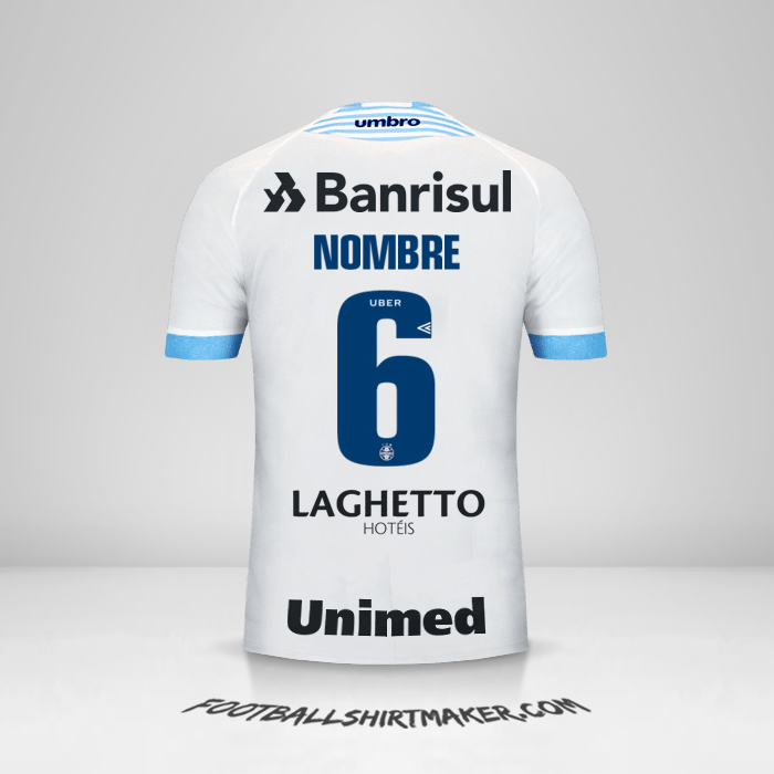 Jersey Gremio 2018 Visita -  nombre - 6