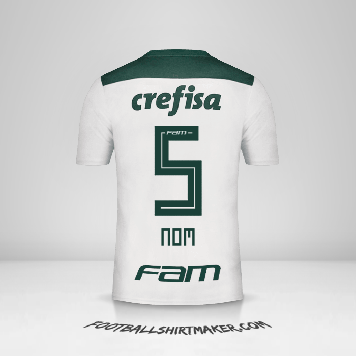 Maillot Palmeiras 2018 Extérieur -  nom - 5