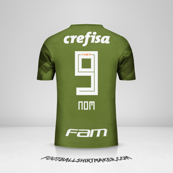 Maillot Palmeiras 2018 Troisième -  nom - 9