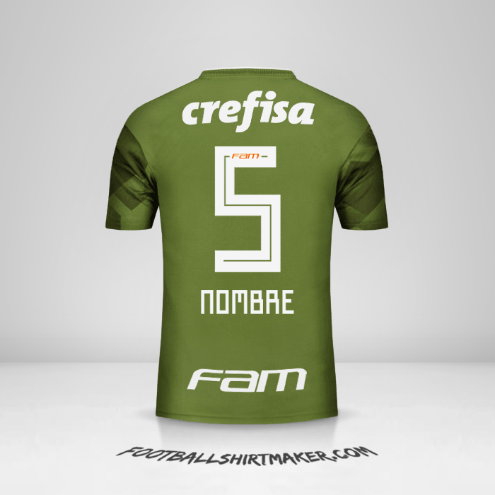 Camiseta Palmeiras 2018 Tercera -  nombre - 5