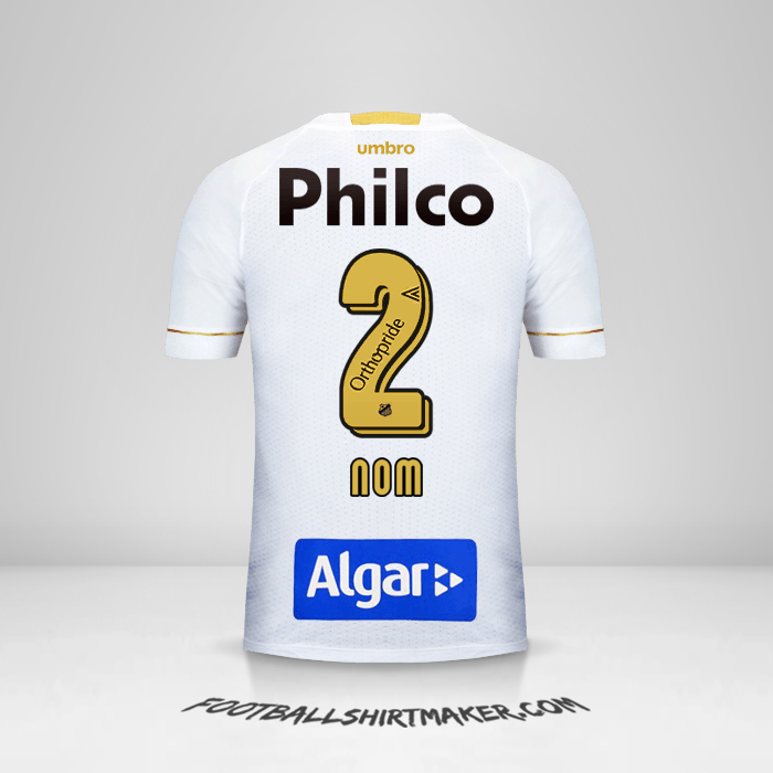 Maillot Santos FC 2018 -  nom - 2