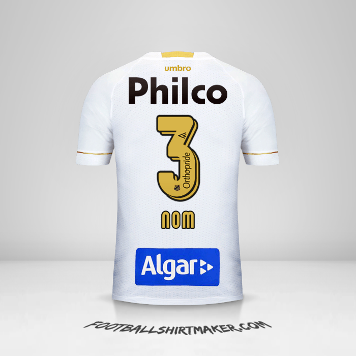 Maillot Santos FC 2018 -  nom - 3