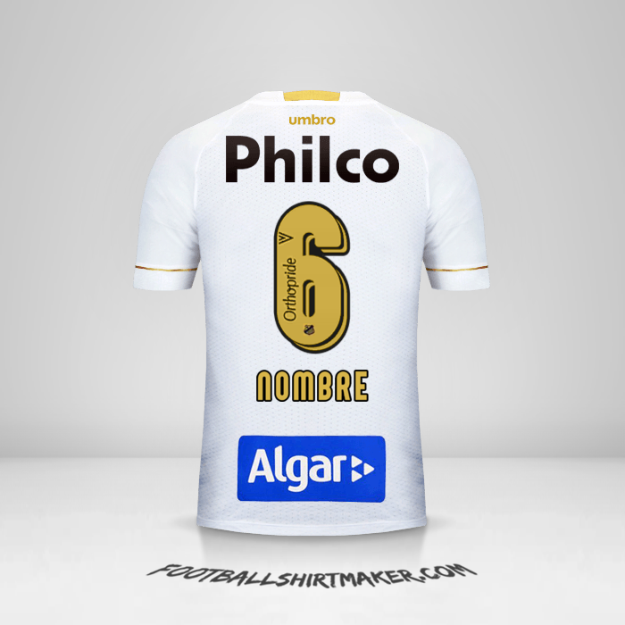Jersey Santos FC 2018 -  nombre - 6