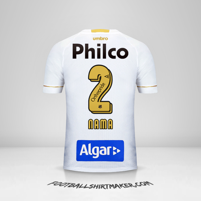 Jersey Santos FC 2018 -  nama - 2