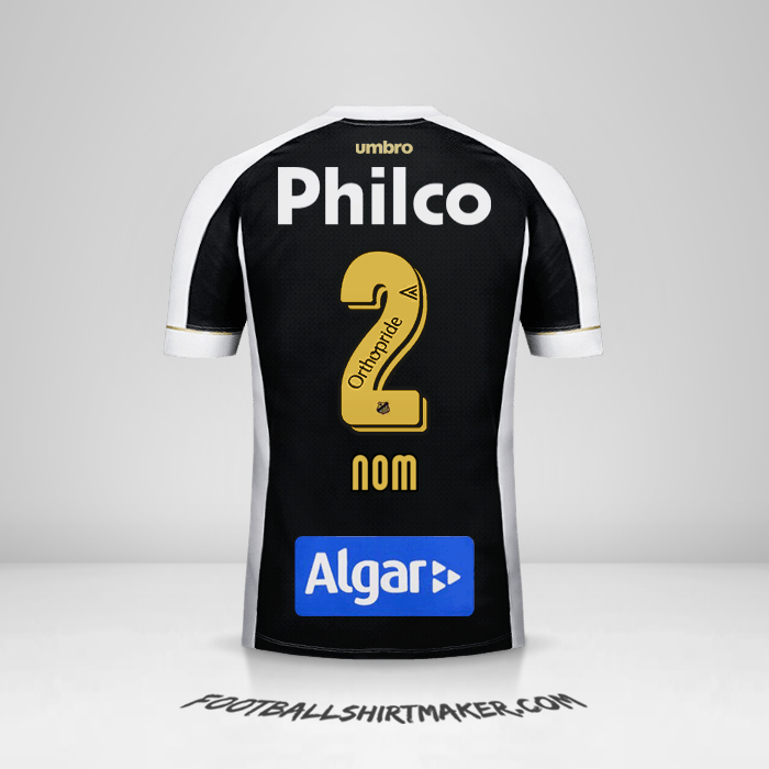 Maillot Santos FC 2018 Extérieur -  nom - 2