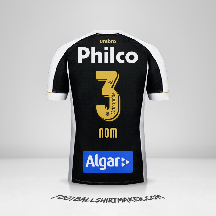 Maillot Santos FC 2018 Extérieur -  nom - 3