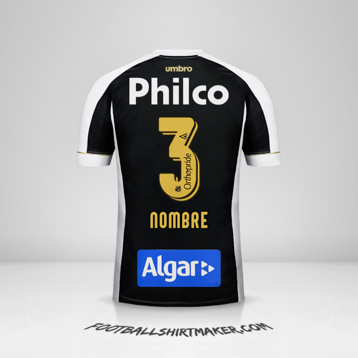 Camiseta Santos FC 2018 Visita -  nombre - 3
