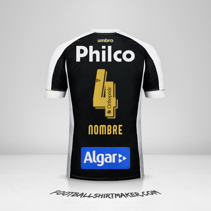 Camiseta Santos FC 2018 Visita -  nombre - 4