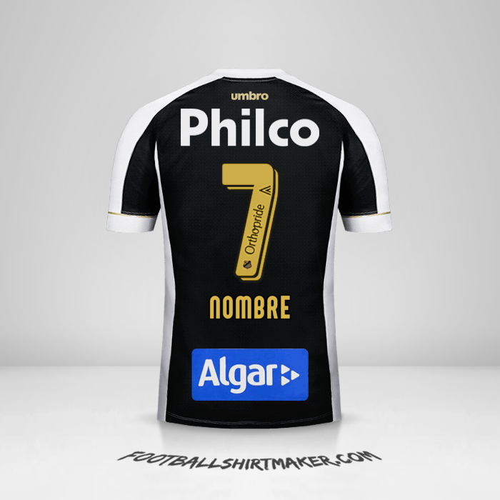 Camiseta Santos FC 2018 Visita -  nombre - 7