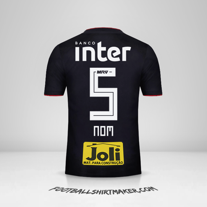 Maillot Sao Paulo FC 2018 Extérieur -  nom - 5
