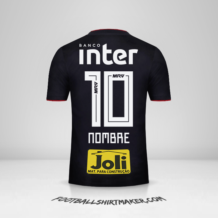 Camiseta Sao Paulo FC 2018 Visita -  nombre - 10