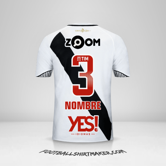 Camiseta Vasco da Gama 2018 Visita -  nombre - 3
