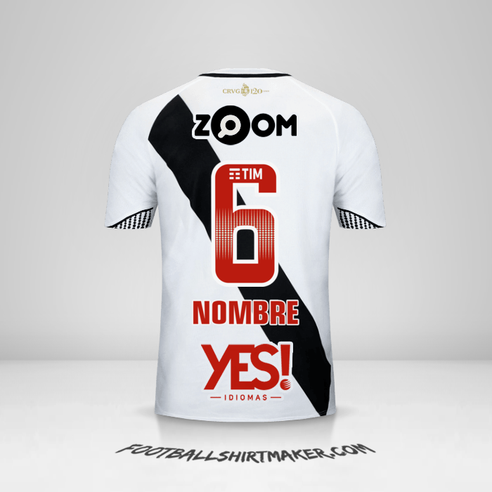 Camiseta Vasco da Gama 2018 Visita -  nombre - 6