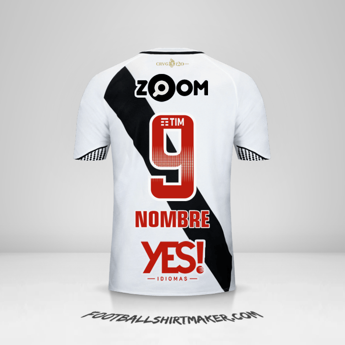 Camiseta Vasco da Gama 2018 Visita -  nombre - 9