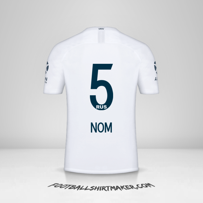 Maillot Boca Juniors 2018/19 Extérieur -  nom - 5