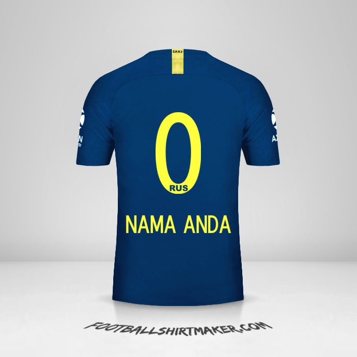 Jersey Boca Juniors 2018/19 -  nama anda - 0