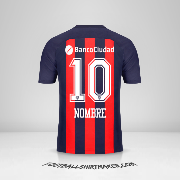 Camiseta San Lorenzo 2018 -  nombre - 10