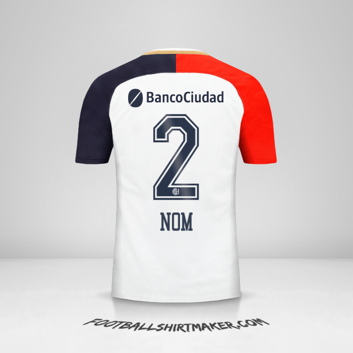 Maillot San Lorenzo 2018 Extérieur -  nom - 2