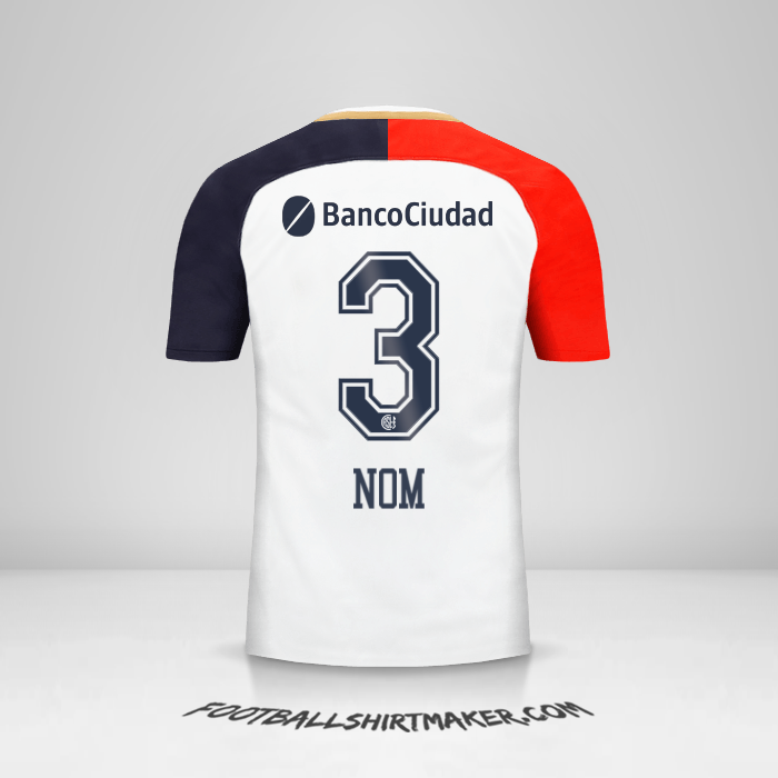 Maillot San Lorenzo 2018 Extérieur -  nom - 3