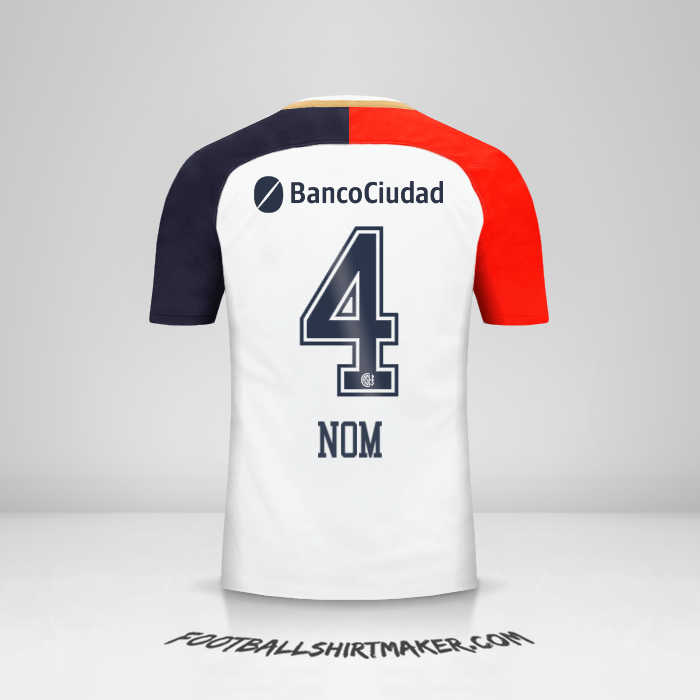 Maillot San Lorenzo 2018 Extérieur -  nom - 4