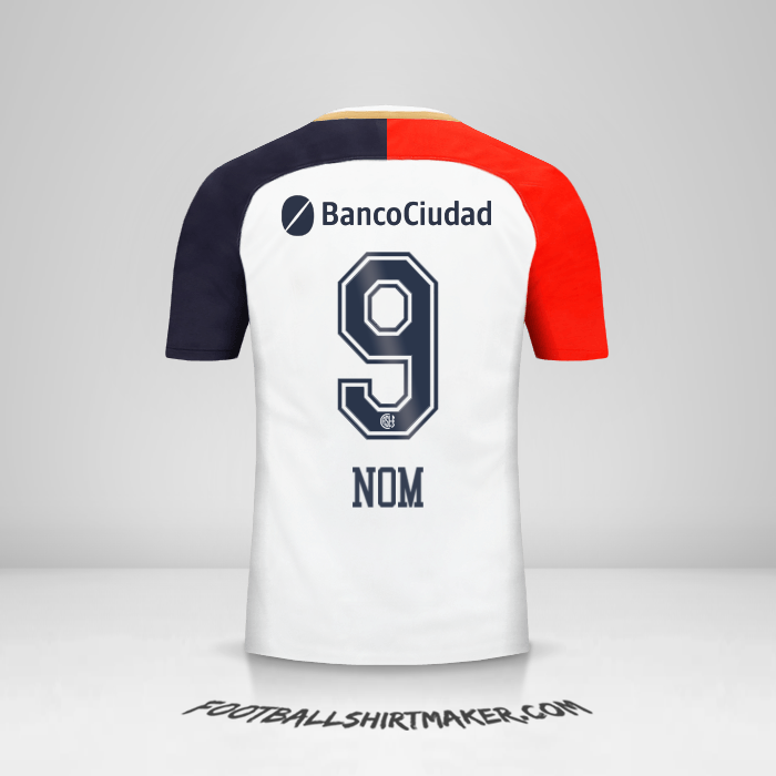 Maillot San Lorenzo 2018 Extérieur -  nom - 9
