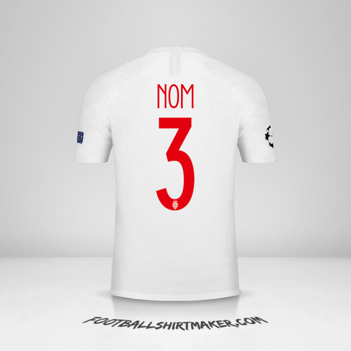 Maillot As Monaco Cup 2018/19 -  nom - 3