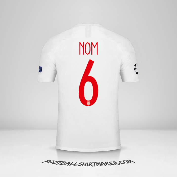 Maillot As Monaco Cup 2018/19 -  nom - 6